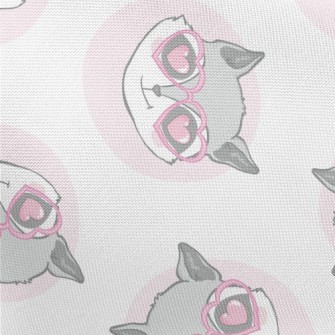 Raccoon Wearing Heart-shaped G Pongee