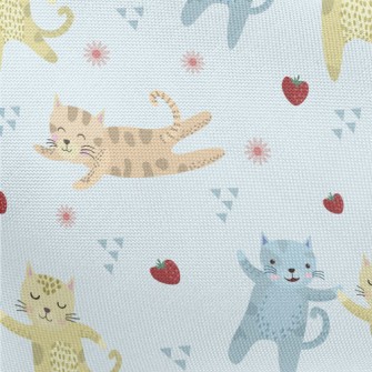 Cute Kittens Holding Hands Pongee