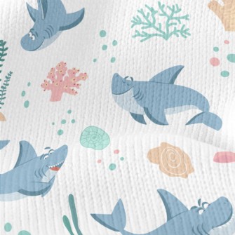 Playful Shark Swimming Stretch Jersey
