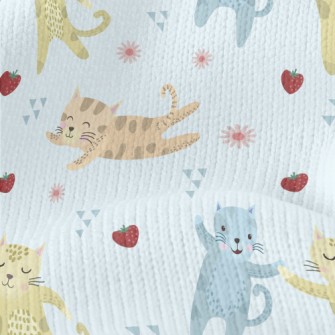 Cute Kittens Holding Hands Stretch Jersey