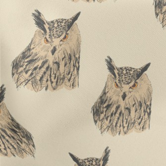 Sharp-eyed Owl Lightweight Cotton Poplin