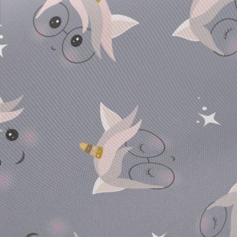Cute Faceless Unicorn Midweight Cotton Poplin