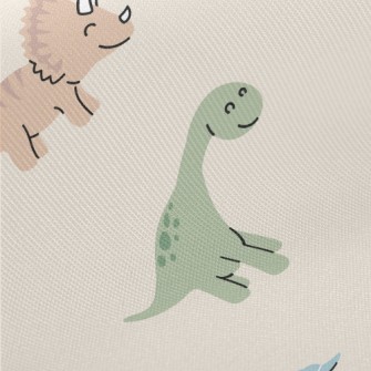 Smiling Dinosaur Midweight Cotton Poplin