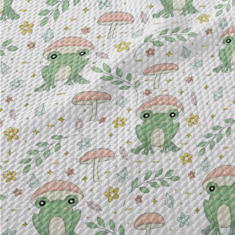 Pastoral Mushroom Frog Birdseye Piqué