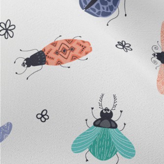 Colorful Playful Beetle Chiffon