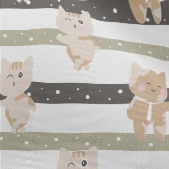 Playful Kitten Going To Work Chiffon