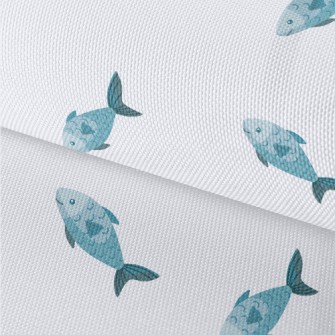 Minimalist Blue Fish Waterproof Oxford