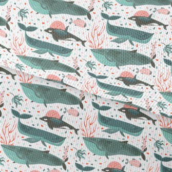 Whale Swimming Underwater Waterproof Oxford