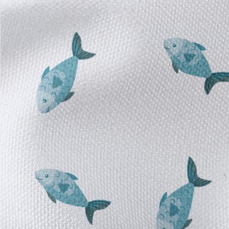 Minimalist Blue Fish Waterproof Canvas