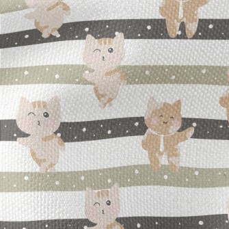 Playful Kitten Going To Work Waterproof Canvas