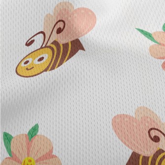 Big-eyed Bee Collecting Honey Athletic Mesh Flat Back