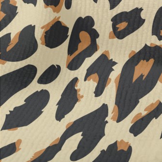 Brown Two-tone Leopard Print Terry