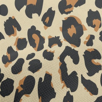 Brown Two-tone Leopard Print Performance Linen