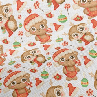 Deer And Bear Celebrating Chri Performance Linen