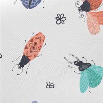 Colorful Playful Beetle Twill
