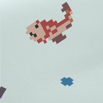 Mosaic Style Small Fish Twill