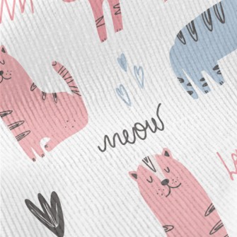 Hand Drawn Cute Kitten Standard Corduroy