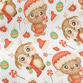 Deer And Bear Celebrating Chri Standard Corduroy