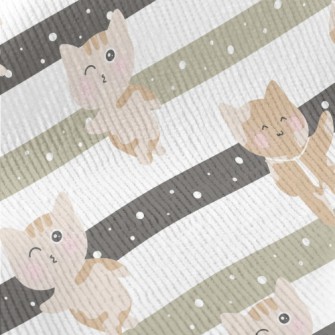 Playful Kitten Going To Work Standard Corduroy