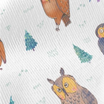 Owl And Fantasy Green Trees Standard Corduroy