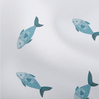 Minimalist Blue Fish Dobby