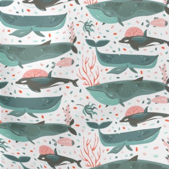 Whale Swimming Underwater Stretch Ponte