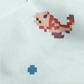 Mosaic Style Small Fish Micro Fleece