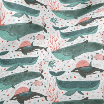 Whale Swimming Underwater Minky
