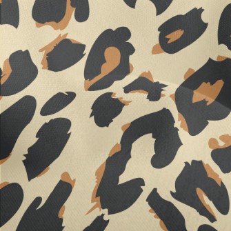 Brown Two-tone Leopard Print Lightweight Performance Linen