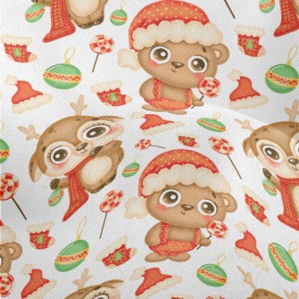 Deer And Bear Celebrating Chri Lightweight Performance Linen