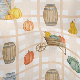 Autumn Farmhouse At Harvest Fe Lightweight Performance Linen