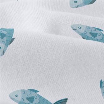 Minimalist Blue Fish Modern Jersey