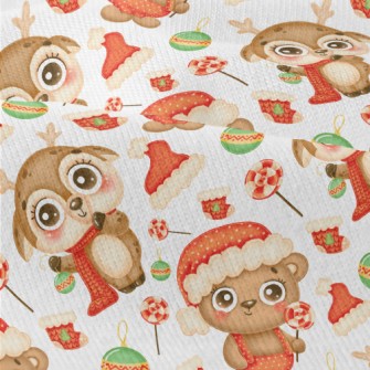 Deer And Bear Celebrating Chri Modern Jersey