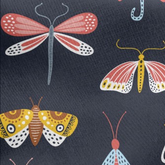 Nordic Style Butterfly Jersey Backed Fleece