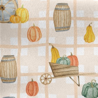 Autumn Farmhouse At Harvest Fe Jersey Backed Fleece