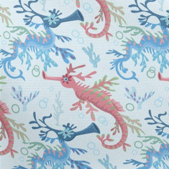 Mysterious Two-colored Sea Dra Pongee