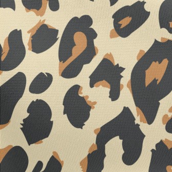 Brown Two-tone Leopard Print Pongee
