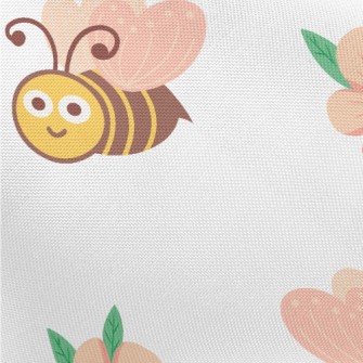 Big-eyed Bee Collecting Honey Pongee