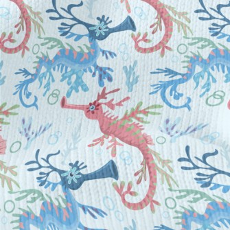 Mysterious Two-colored Sea Dra Stretch Jersey