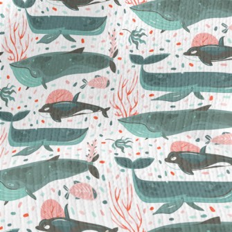 Whale Swimming Underwater Stretch Jersey