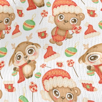 Deer And Bear Celebrating Chri Stretch Jersey