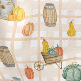 Autumn Farmhouse At Harvest Fe Lightweight Cotton Poplin