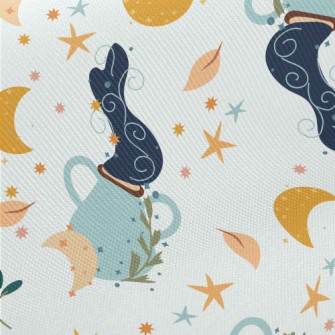 Colorful Abstract Aquarius Midweight Cotton Poplin
