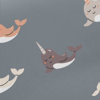 Fascinating Narwhal Midweight Cotton Poplin