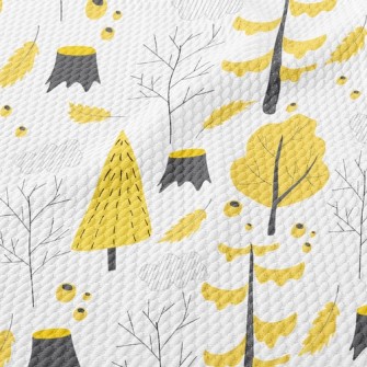 Dead Wood And Fallen Leaves Birdseye Piqué