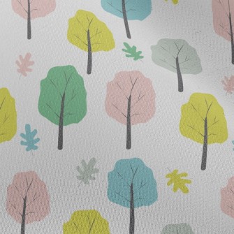 Colorful Trees With Fallen Lea Chiffon