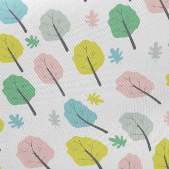 Colorful Trees With Fallen Lea Twill