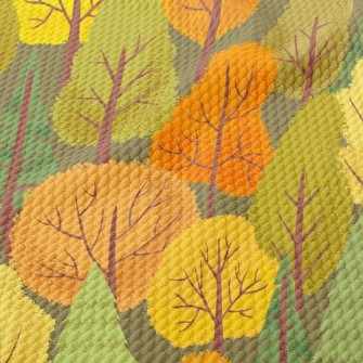 Autumn Woods Birdseye Piqué