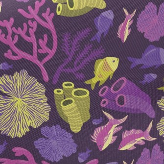 Fish And Coral Reef Twill