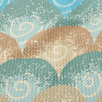 Mottled Mountain-shaped Waves Birdseye Piqué